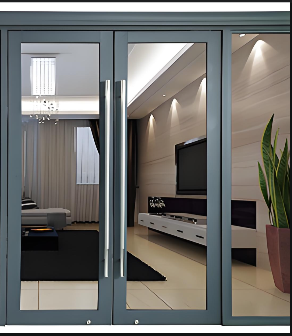 Commercial Storefront Aluminum Frame Door Entrance Minimalist Design Tempered Glass Pivot Entrance Floor French Spring Door