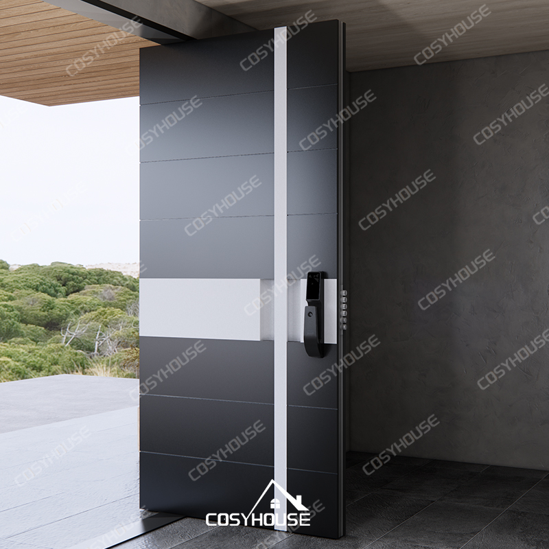 Cosyhouse Latest Design Copper Color Aluminum Armored Entrance Door Copper Finish Security Door Copper Gate Exterior Main Door