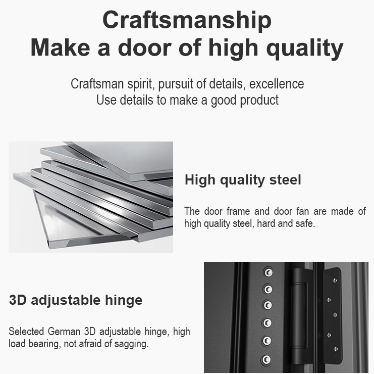 Custom Advanced Bulletproof Anti-theft Steel Security Door Modern Carved Fire-Resistant Armored Door for Villas