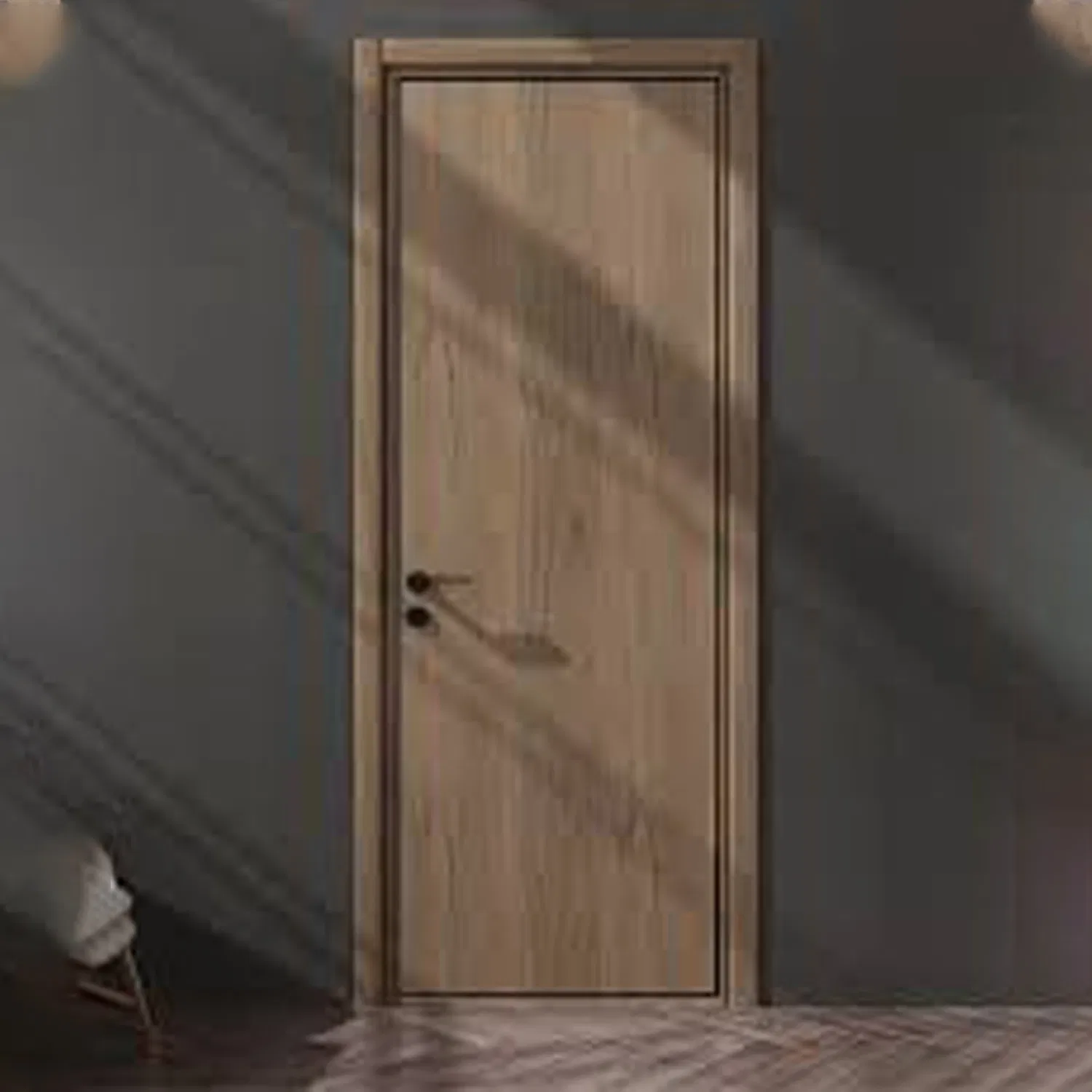 Overall Extrusion Hollow WPC Door Customized Simple Design Room Solid Interior Wooden PVC Door