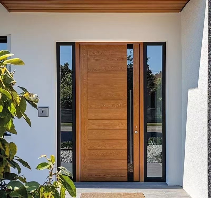 Heavy-Duty Aluminum Armored Security Entrance Door for Villas/Apartments Modern Anti-theft Outdoor Exterior Door Smart