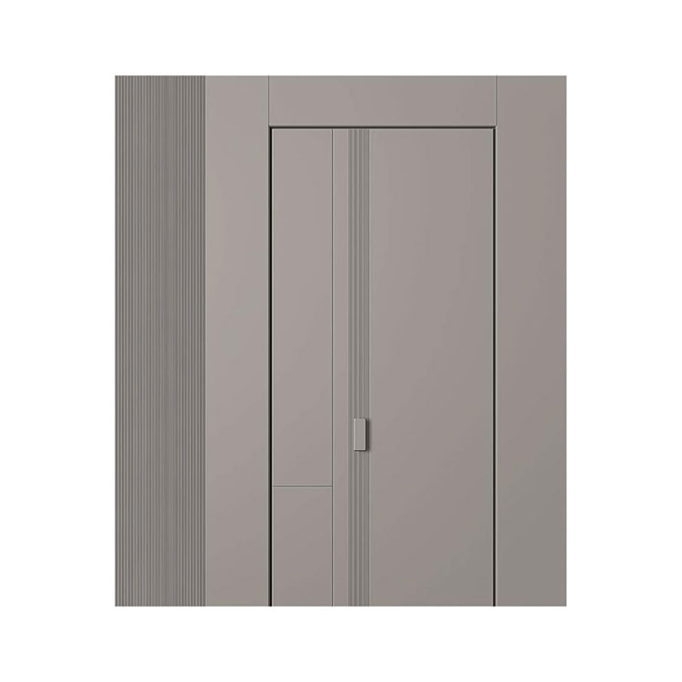 New Design Modern Security Steel Door Frame Fire Prevention Bulletproof Grey Finished Exterior Entrance Puertas De Exterior Door