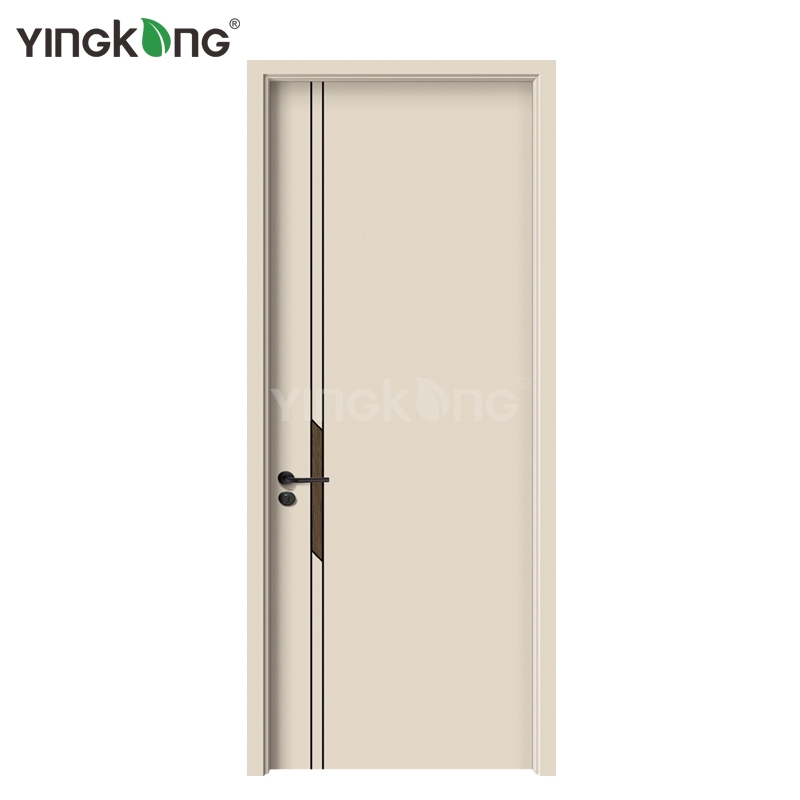 Yingkang Durable PVC Interior WPC Doors with Composite Veneer Finished for Oman Residential Projects