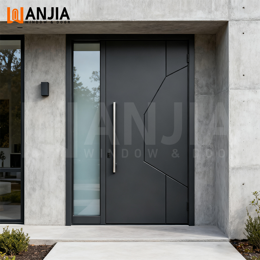 Luxury Turkish Design Entry Main Door Rustproof Aluminum Security Door Home Office Armored Door