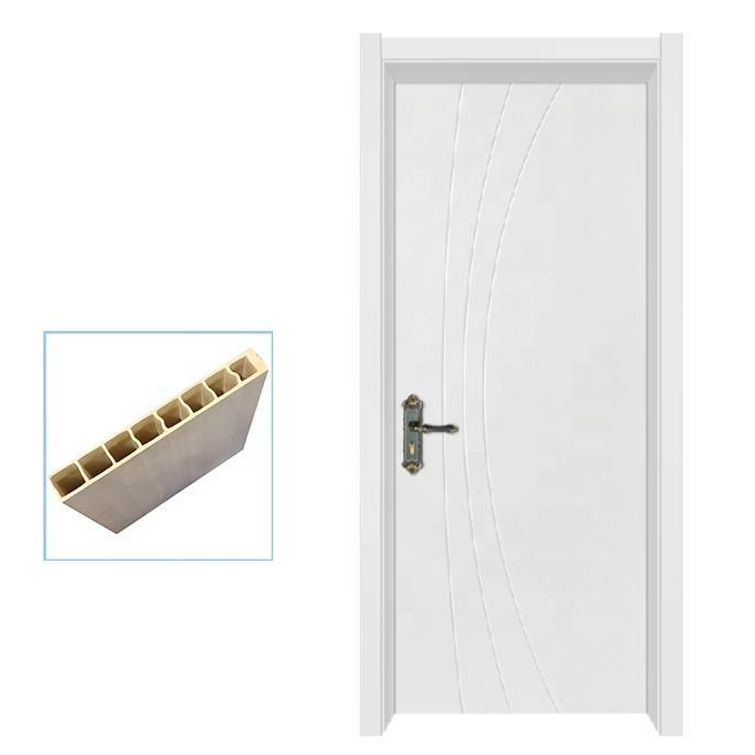 Foshan Factory Prices Bedroom Wood Plastic Composite Hollow Door Design Interior Room Hotel Toilet Bathroom Waterproof WPC Doors