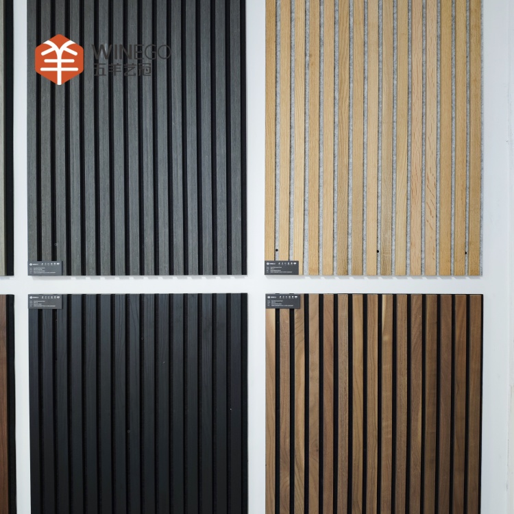 WINEGO Soundproofing Solutions Wood Slat Wall Panels High-Density Wood Slat Acoustic Panels For Theaters