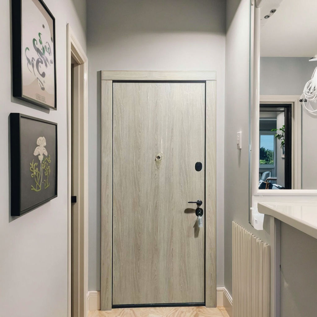 CHANGYI WH Approved for 90-minute Fire Resistant Modern Hotel Finished for Armored Steel Security Entrance Doors
