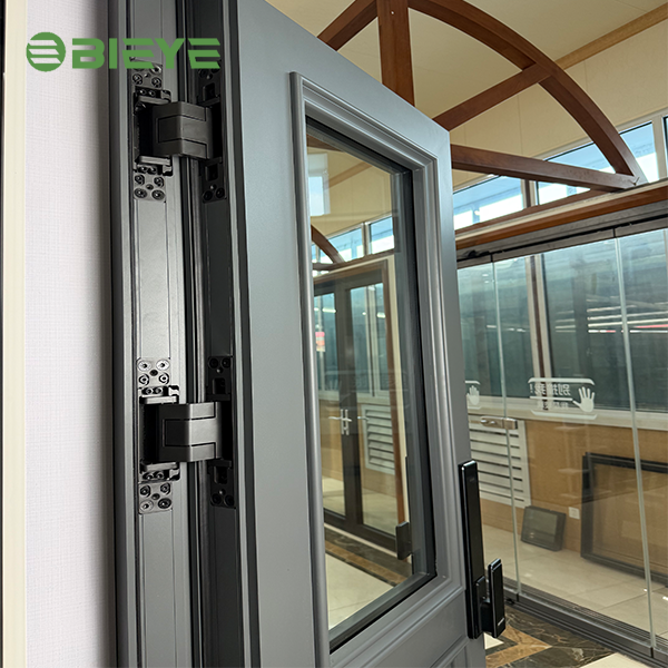 Morden Double Glass Entry Doors for Center Front Pivot Door Main Entrance Aluminium Glass Pivot Door Casement Grill Design