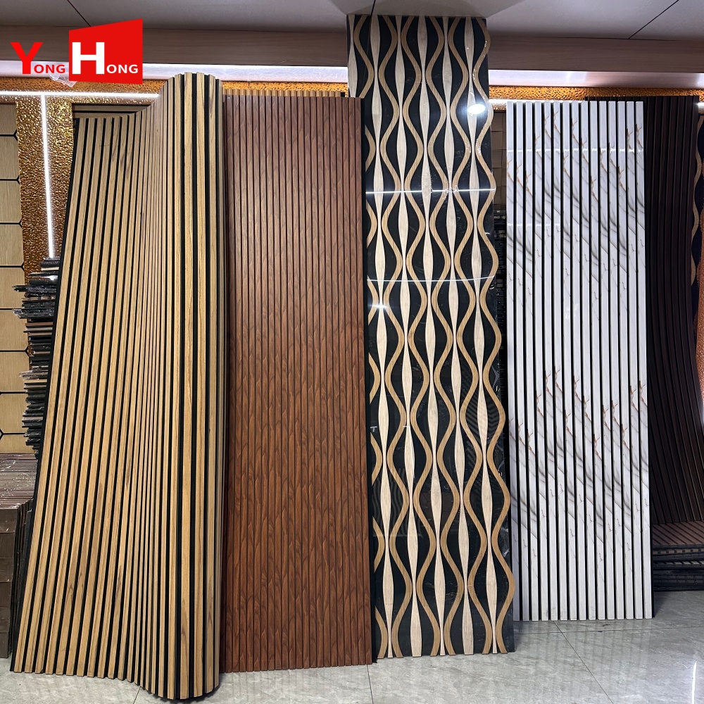 Professional SoundProof Panels For Walls Noise Cancelling Acoustic Wall Panel Eco-friendly PET Polyester Fiber Wood Veneer Slat