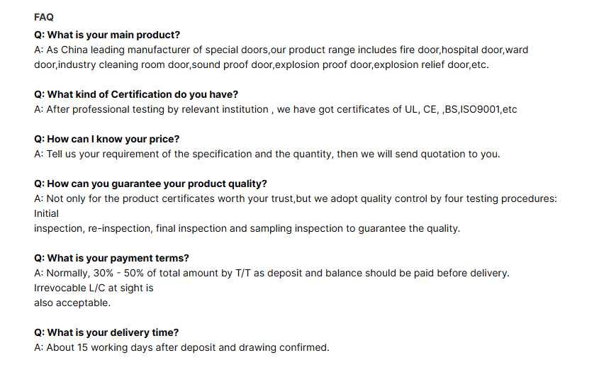 FAQ info banner