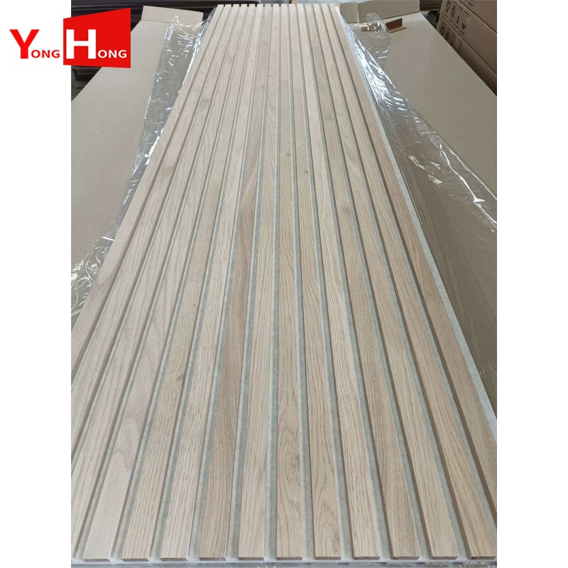 Best Price White PVC Coating Acoustic Wood Wall Panels For Office And Studio