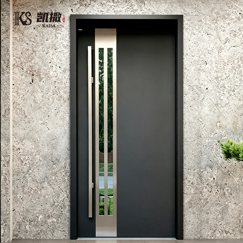 Thermal Break Armored Aluminum Entry Door, Anti-theft Fireproof Soundproof Waterproof All Style Custom for Europe America Market