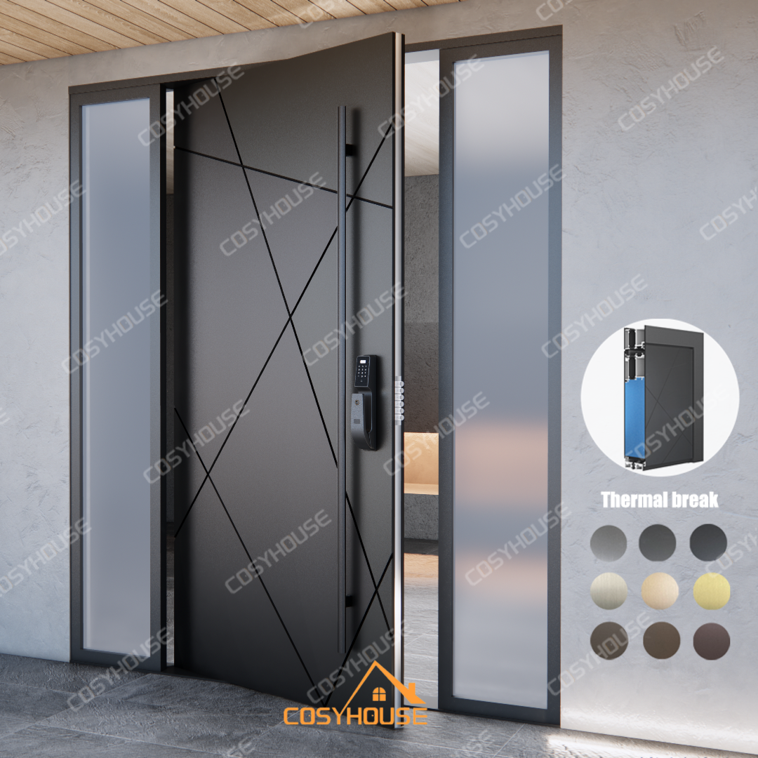 China High Security Pivot Doors Fireproof and Bulletproof Armored Front Entry Door Home Exterior Bulletproof Door