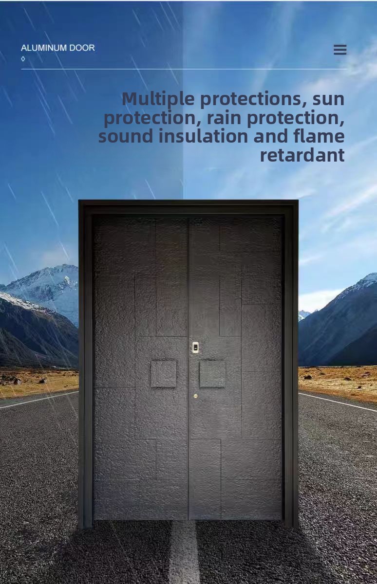 Modern Design High Quality Cast Aluminum Solid Pivot Door for Villa and Farmhouse Exterior Entrance
