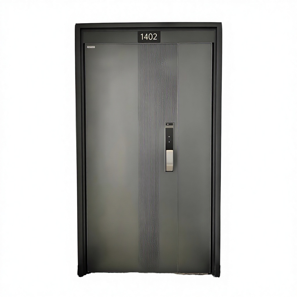 Intelligent Carved Aluminum Armored Security Door Anti-Theft Postmodern Design Side Opening for Villa Entrance
