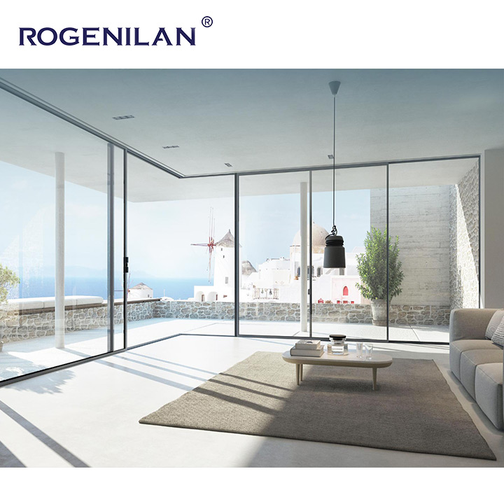 ROGENILAN Factory-Custom Aluminum Frame Heavy-Duty Lift-and-Slide Door Thermal Break Double-Glazed Outdoor Patio Sliding Doors