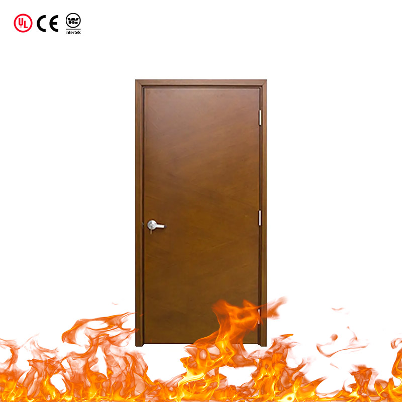 Paint-Free Solid Wood Fire/Moisture Resistant Eco-Friendly Finished Surface Door For Offices Entry