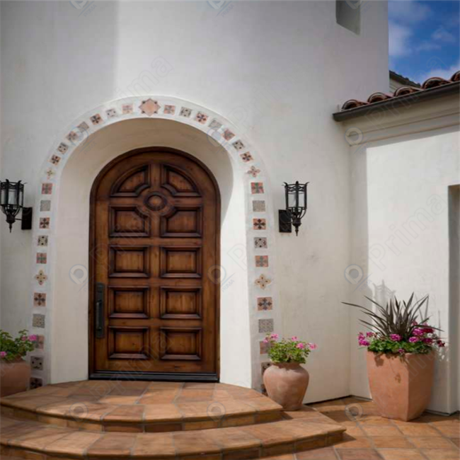 Luxury Wooden Doors with Decorative Laminate Finish Elegant Texture Interior Door for Villa Lobby Hall