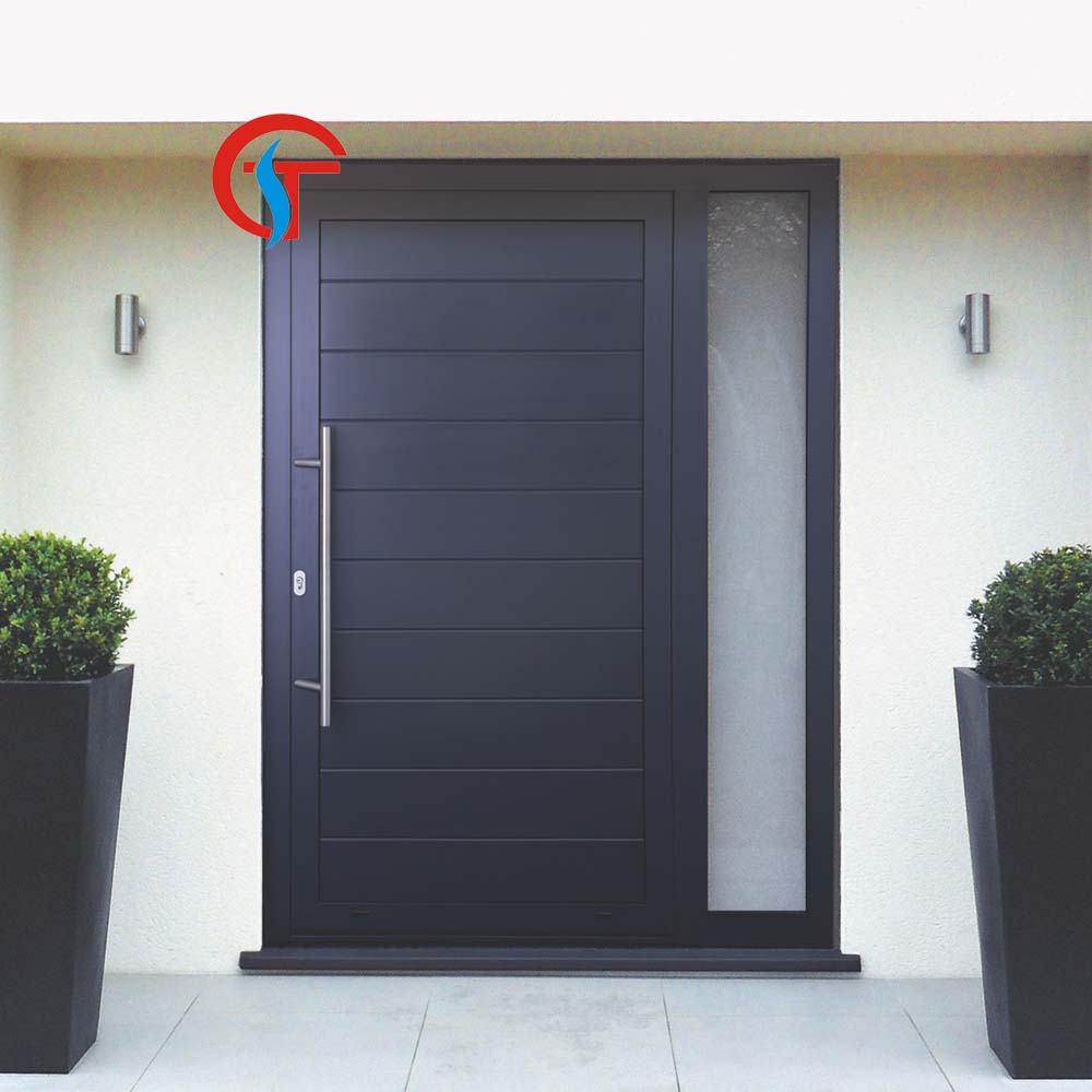 American Modern Luxury Entrance Security Front Door Aluminum Glass Pivot Main Door