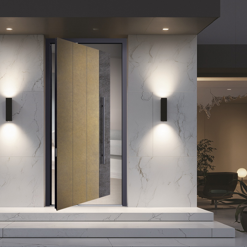 Armored Door Bullet Proof Exterior Security Doors Wrought Iron Aluminum Midcentury Modern Design SODERFE Brand Zhejiang China