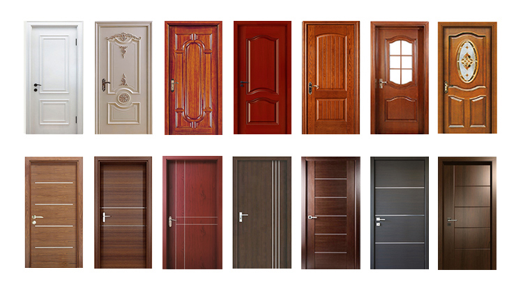 Chinese Factory Modern Smooth Finish Wooden Prehung Door Design Interior Room Flush Solid Core Engineered Wood Doors
