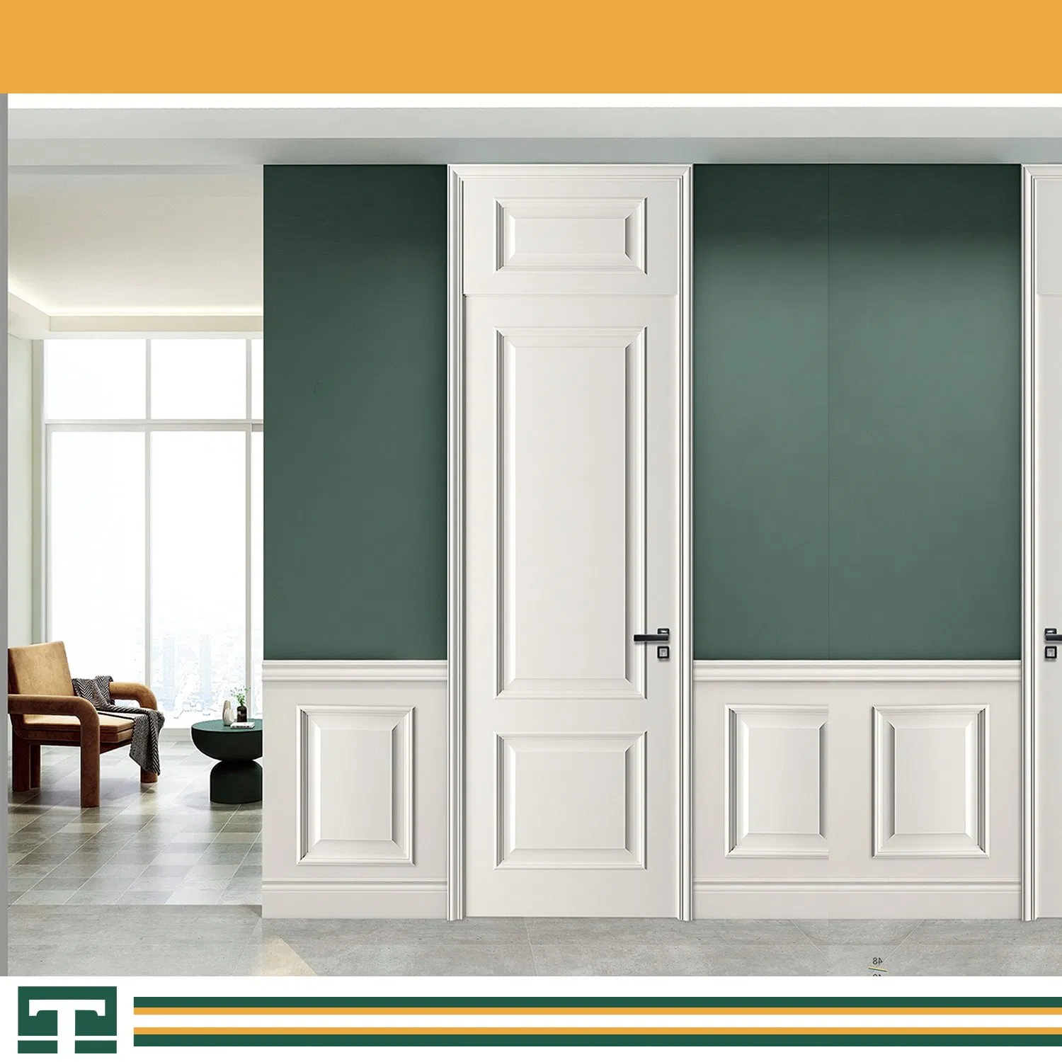 Factory Direct Sales High Quality Customized Wooden Solid Waterproof Door Fireproof Interior Hotel Bedroom Kitchen Bathroom Hotel PVC WPC Door Various Colors