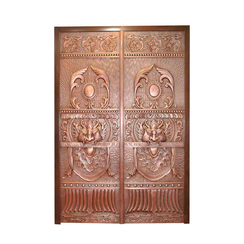Highend Luxury Bronze Door Main Gate Entrance Security Pure Copper Door