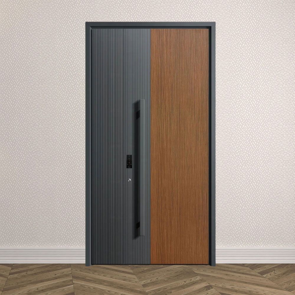 Newest Design Turkish Steel Armoured Exterior Security Entrance Door Industrial Wood Door Manufacture with Armor Door Features