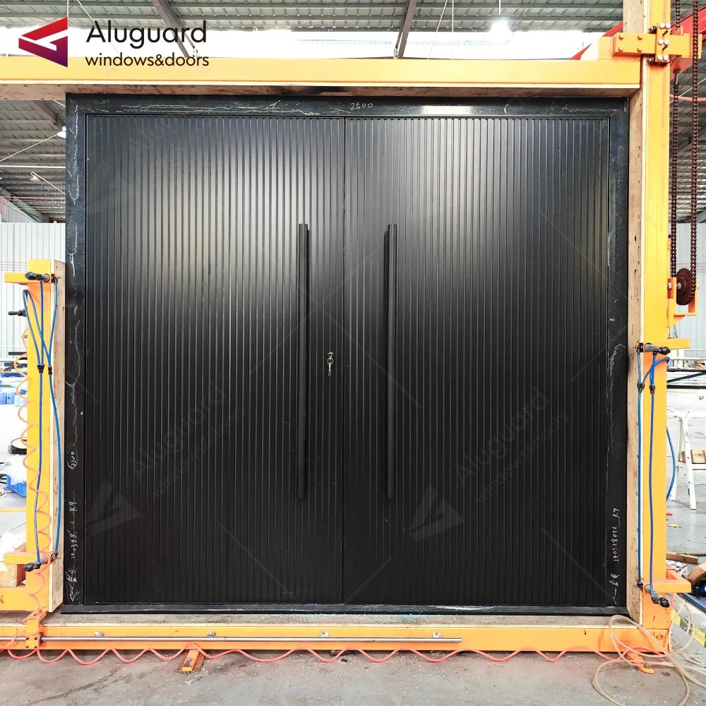 Villa Luxury House Exterior Double Entrance Front Door Smart Lock Wrought Iron Steel Door Price