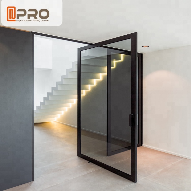 Pivot Size Commercial Glass Door Front Large Entry Glass Exterior Hing Swing Doors Modern Customized Aluminum Alloy Villa School