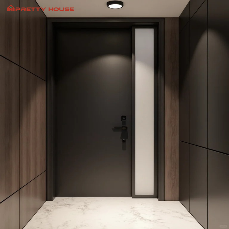 Residential Classic Durable Insulation Indoor Wear Resistant Eco-Friendly Sound Proof WPC Slab Insect Prevent Interior Wood Door