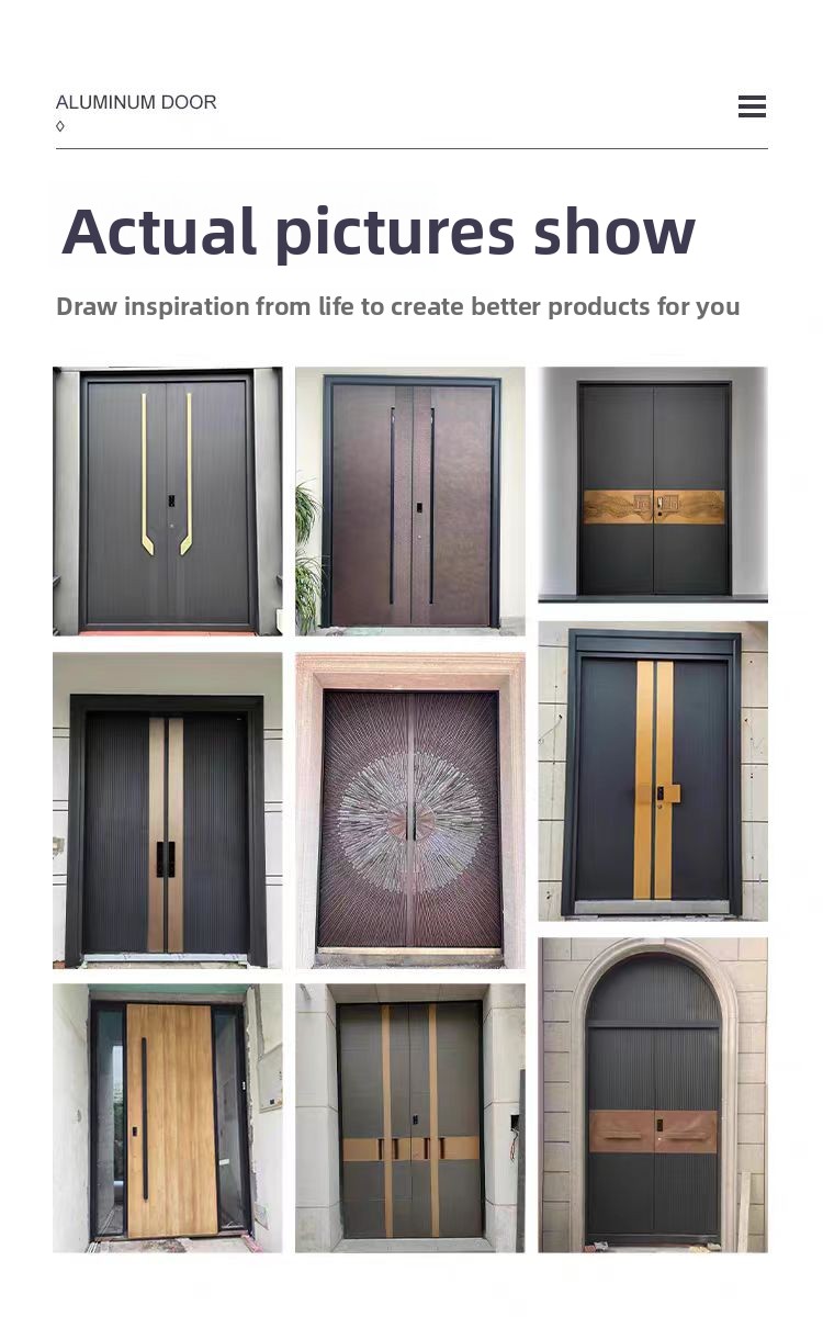 Modern Design High Quality Cast Aluminum Solid Pivot Door for Villa and Farmhouse Exterior Entrance