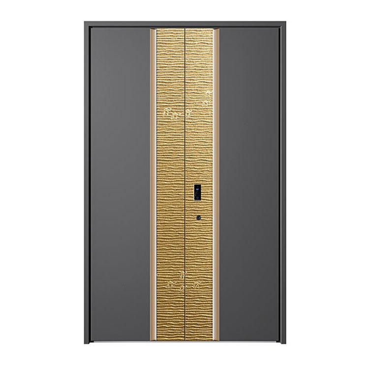 USA Style Design Smart Locks Entry Door Cast Aluminum Exterior Front Modern Security Villa Hotel Apartment External Door