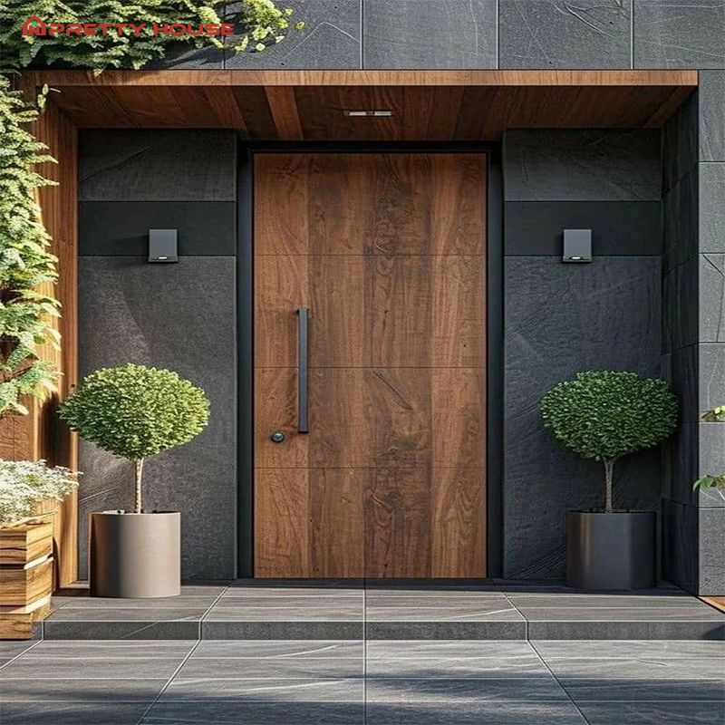Residential Classic Durable Insulation Indoor Wear Resistant Eco-Friendly Sound Proof WPC Slab Insect Prevent Interior Wood Door