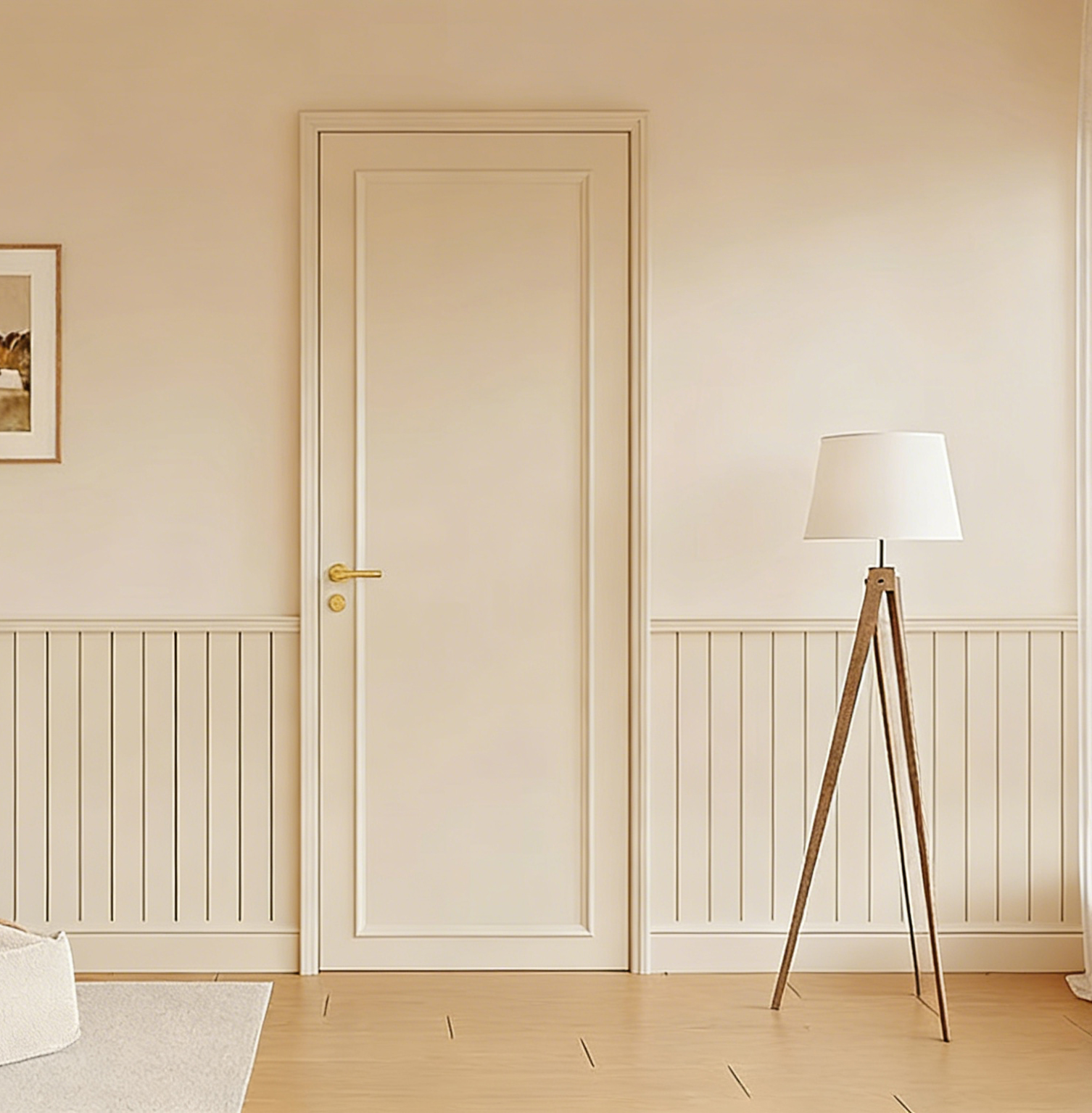 Residential Prehung Sound Insulation Modern Flush Design American Red Oak Veneer MDF Interior Solid Wood Door for Houses