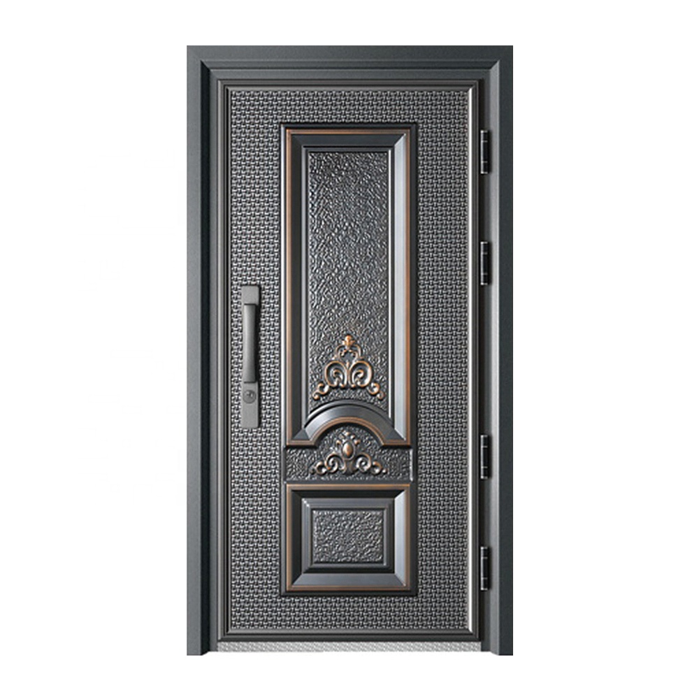 PPD Zinc Alloy Luxury Exterior Entrance Tank Door 3D Facade Heavy Duty Security Door for Apartment and Vila