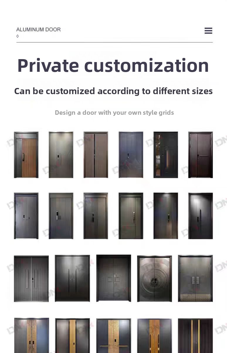 Modern Design High Quality Cast Aluminum Solid Pivot Door for Villa and Farmhouse Exterior Entrance