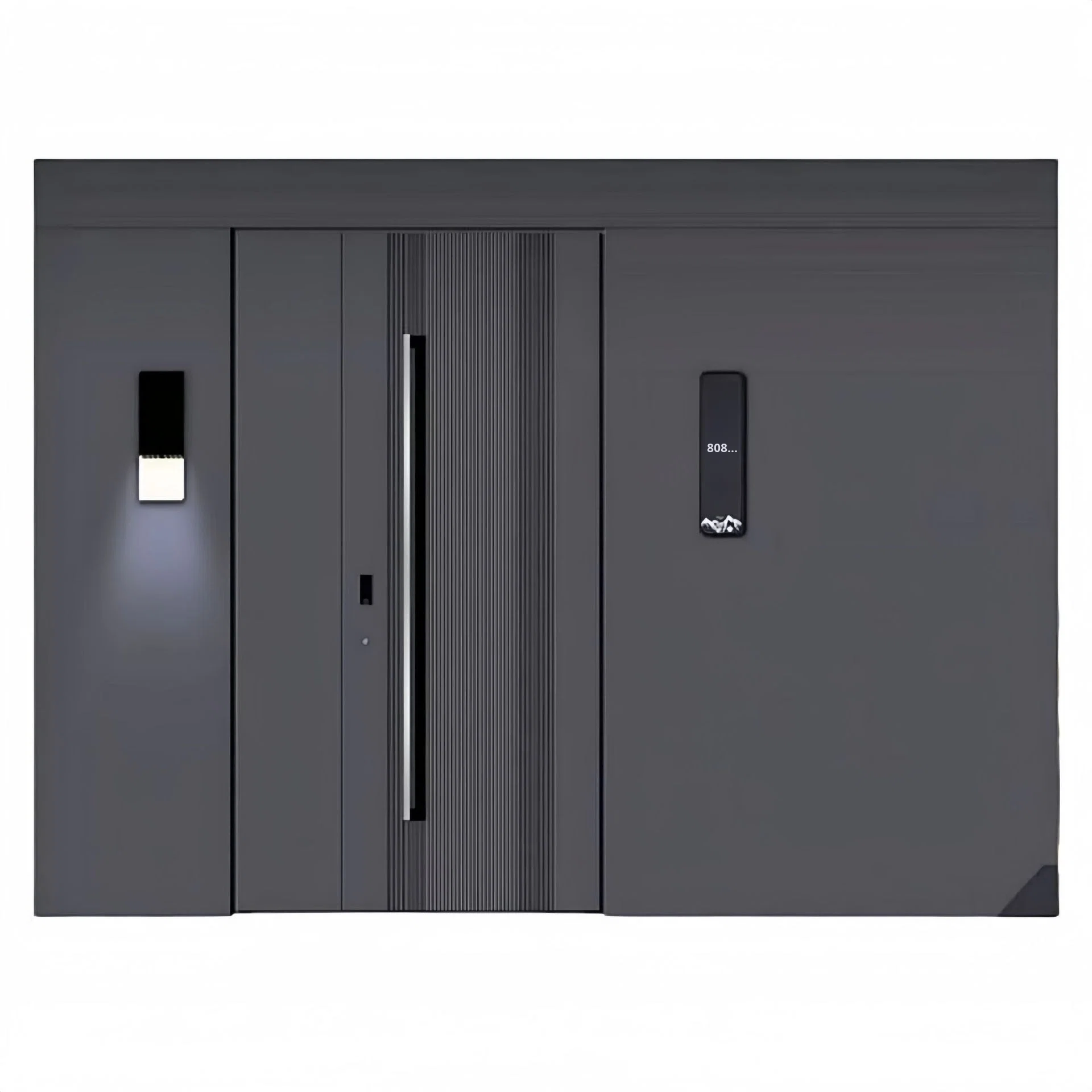 Hot-Selling Postmodern Style Cast Aluminum Metal Manual Armored Security Entrance Main Door Anti-Theft Finished Surface Total