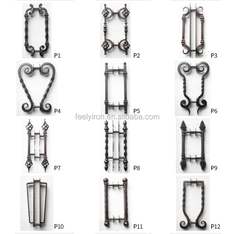 Scroll Iron 2025 Modern Entry Interior Exterior Main Front Wrought Iron Single Security Metal Glass Entrance Steel Pivot Door