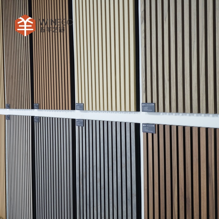 WINEGO Soundproofing Solutions Wood Slat Wall Panels High-Density Wood Slat Acoustic Panels For Theaters