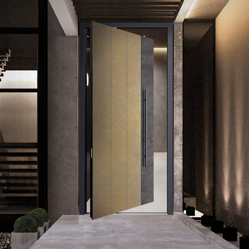 Armored Door Bullet Proof Exterior Security Doors Wrought Iron Aluminum Midcentury Modern Design SODERFE Brand Zhejiang China