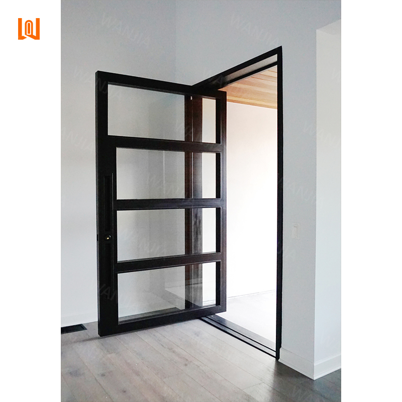 Latest Design Office Exterior Glass Pivot Door Modern Aluminum Pivot Door Smart Electric Front Entry Pivot Door