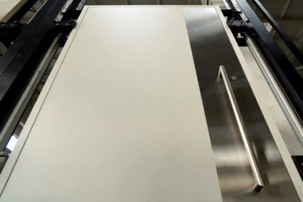 Modern Stainless Steel Armored Door | High-Security Minimalist Entry Door with 3-Year Warranty for Apartments &amp; Villas