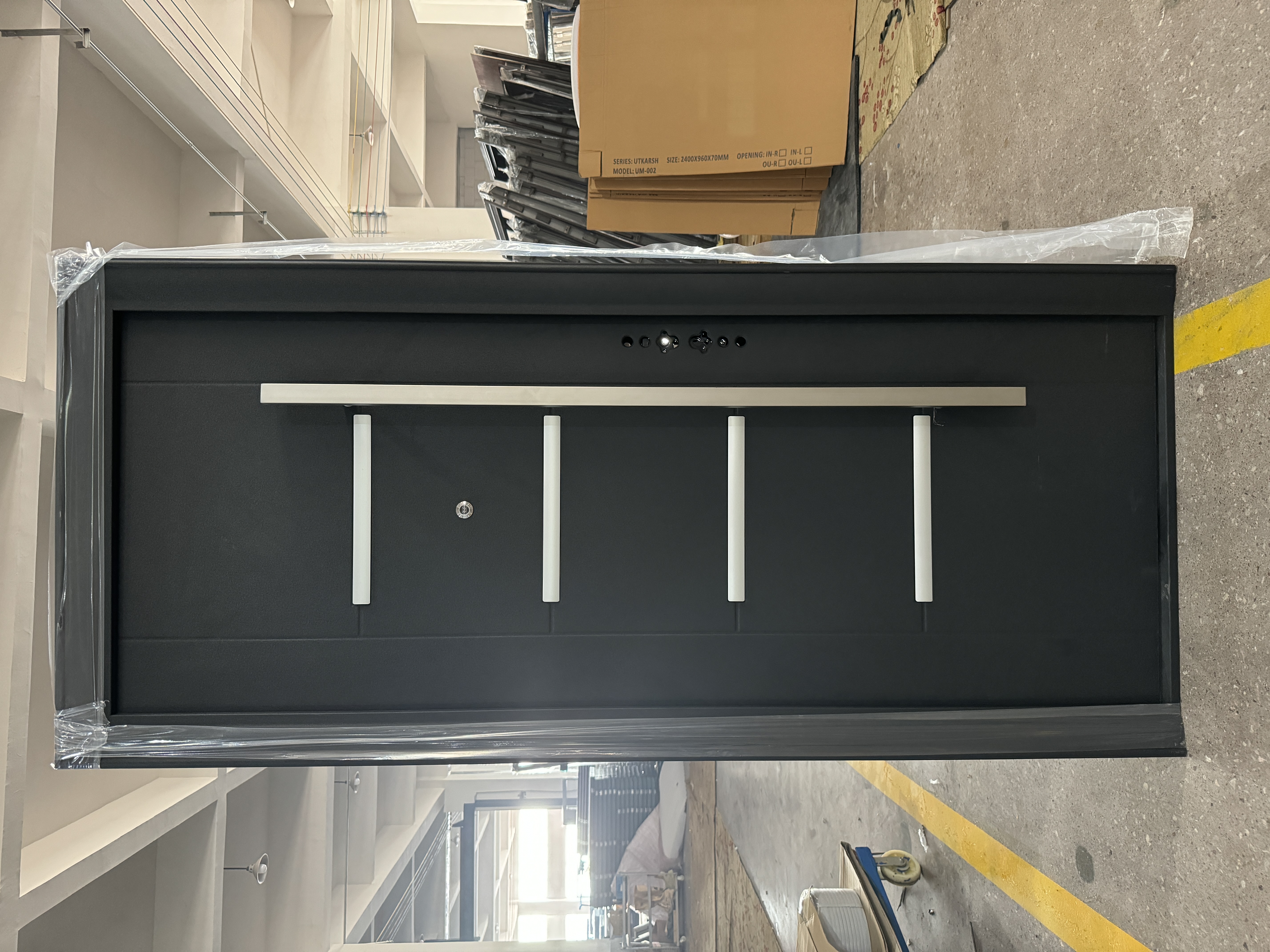 Modern Simple Design Steel Bulletproof Security Entrance New Style Front Entry Doors China Manufacturer Finished for Garden Use