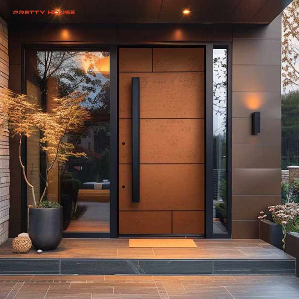 8 Foot Glass Pivot Exterior Door Aluminum Pivot Wood Exterior Door