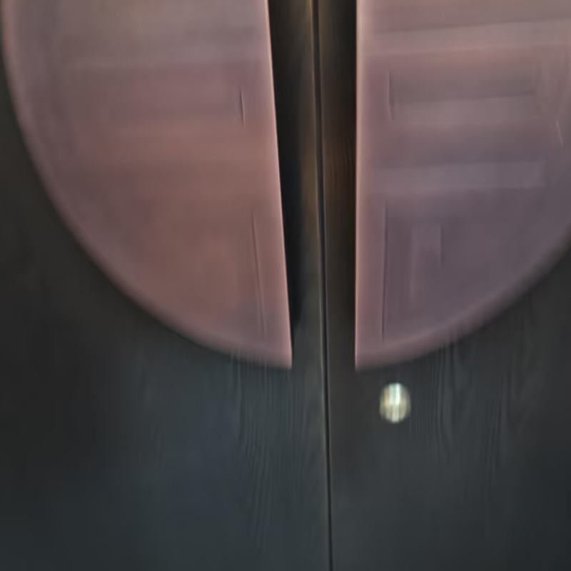 Soundproof Copper Wood Smart Double Door Hand Forged Copper Surface Custom Villa Entrance Security Door