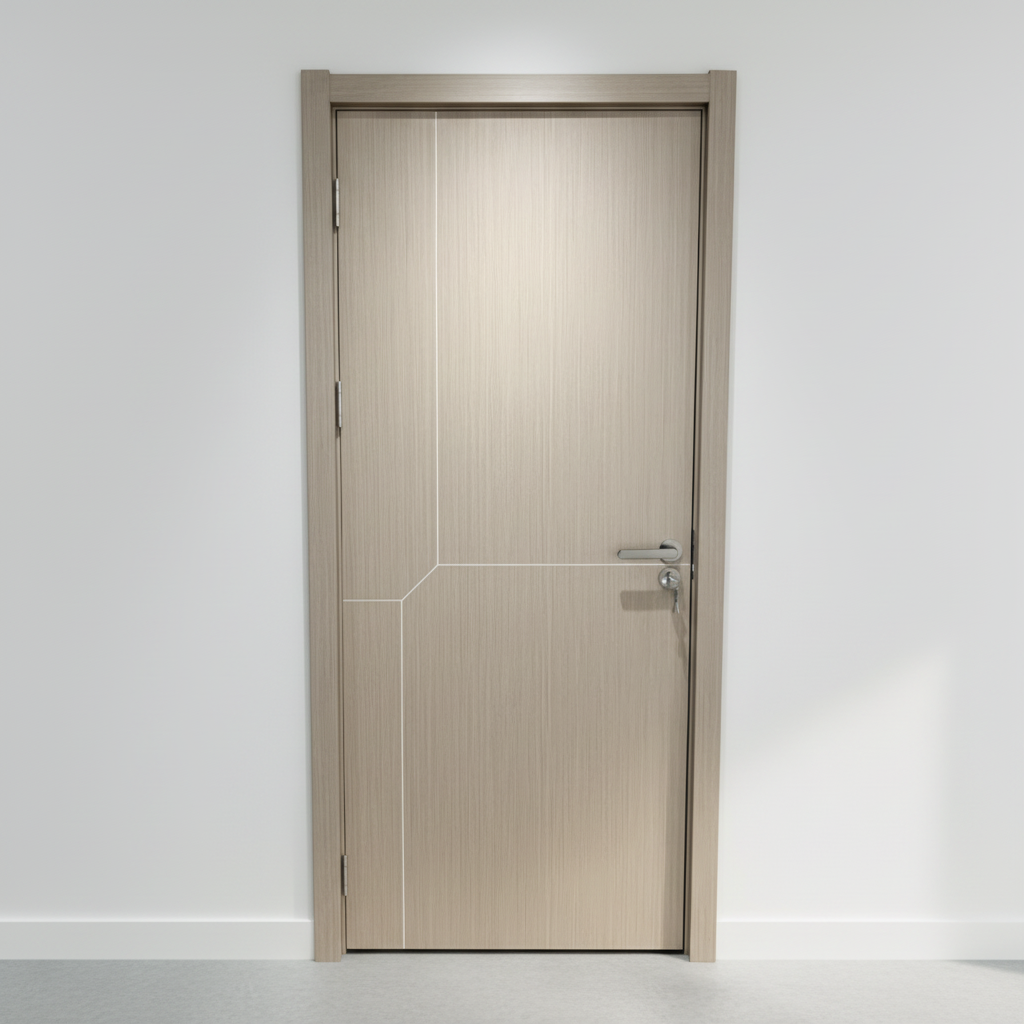 WPC Modern Interior Door For Middle East-UV Sand Proof Waterproof Door For Bedroom Studyroom Bathroom Living Room Hospital Hotel