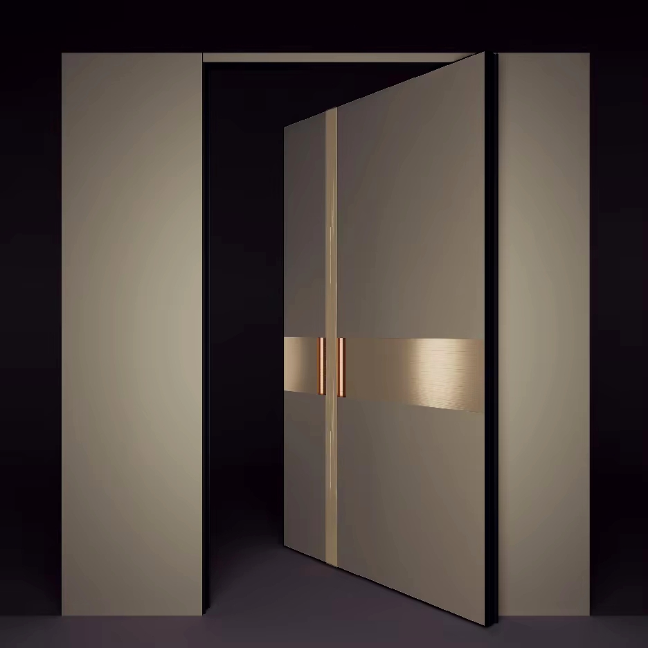 2026 China Factory Modern Aluminum Alloy Fireproof Smart Armored Entry Door for Commercial and Residential Use