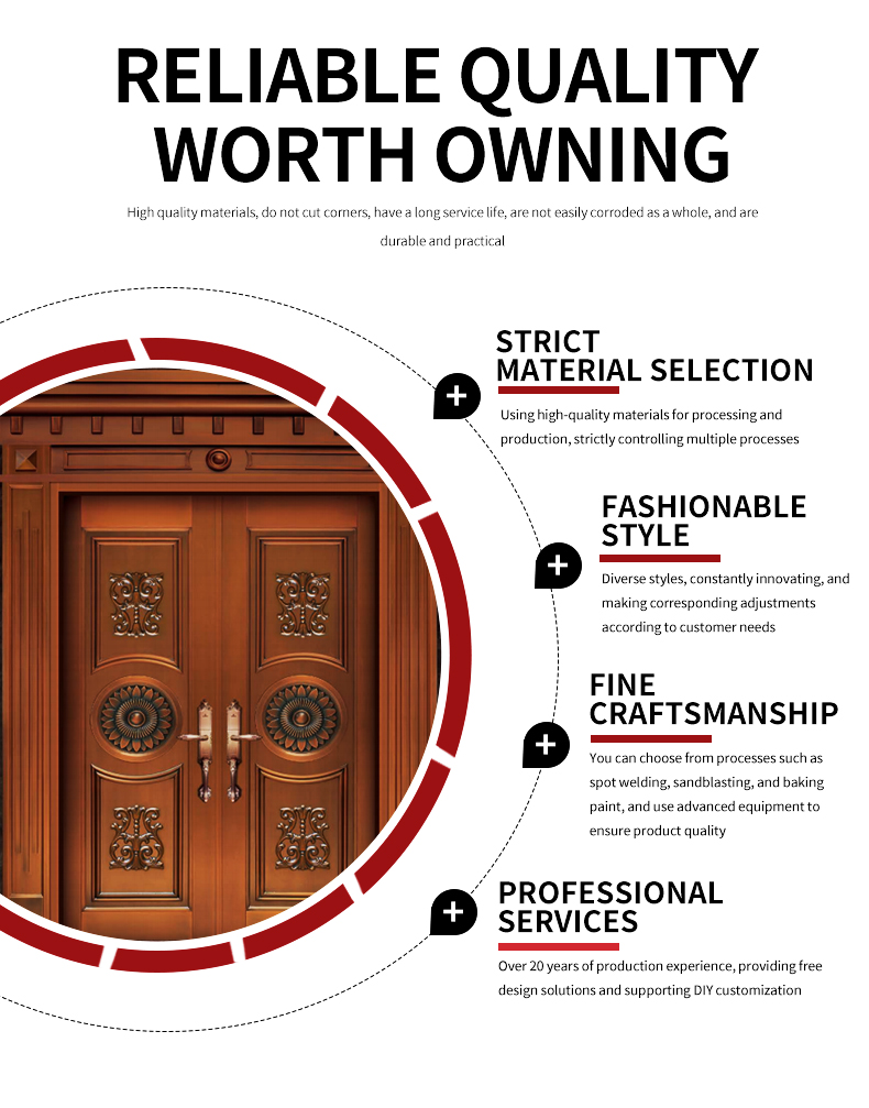 Metal Copper Door Design 7