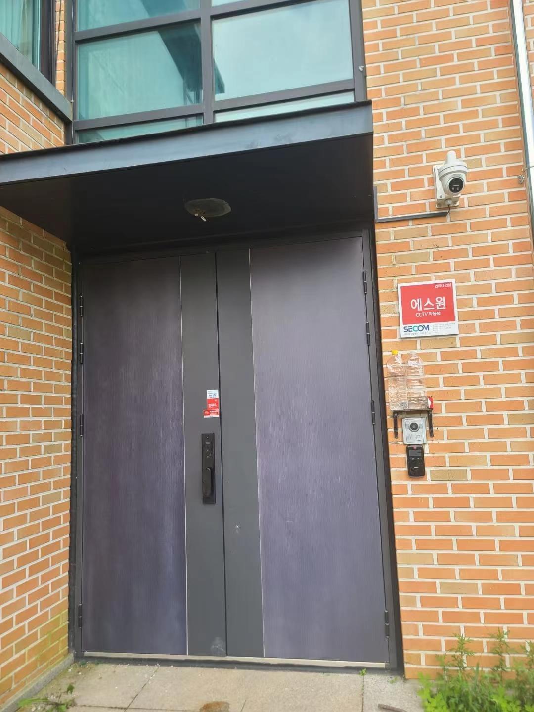 Modern Style Exterior Security Metal Anti Thief Steel Security Doors With Smart Lock and SS Lockset
